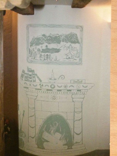 Wand, die von Marcello Del Curto gestrichen wurde