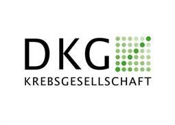 Ein Logo für ein Unternehmen namens DKG Krebsgesellschaft.