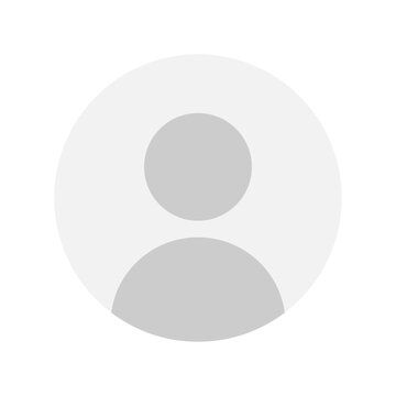 Ein grauer Kreis mit dem Gesicht einer Person darin.