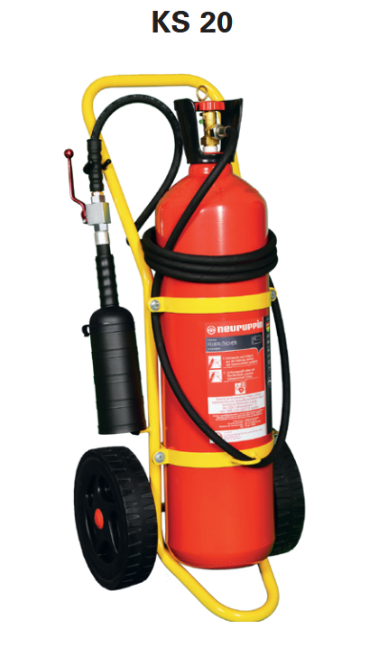 Feuerlöscher KS 20 mit Schlauch für professionelle Brandbekämpfung in Betrieb und Industrie