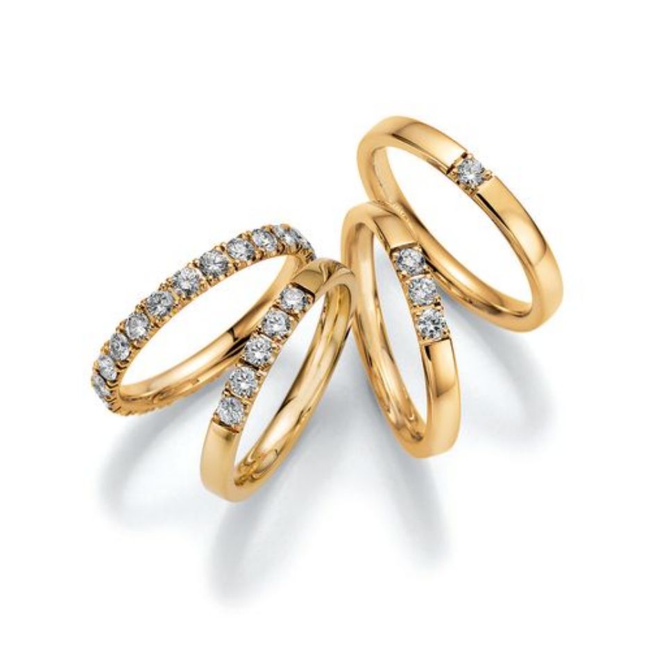 Eheringe mit Diamanten