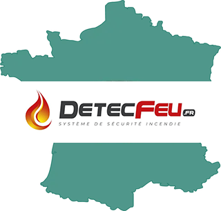 Carte France et logo DETECFEU