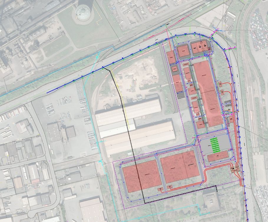 Aktuelle Infrastrukturentwicklung für eine geplante Wasserstoffanlage in Dillingen an der Saar.