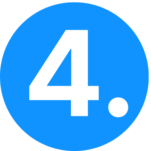 Número 1 blanco con un punto dentro de un círculo rojo.