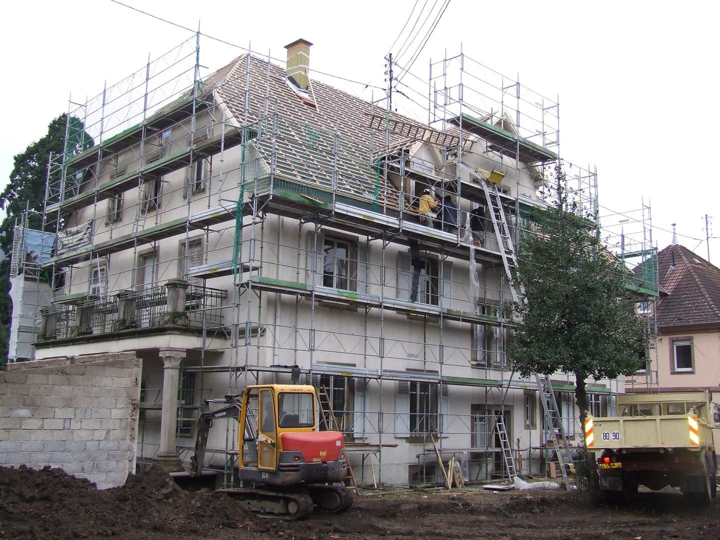 Couverture et transformation d'une maison, vallée de MUNSTER