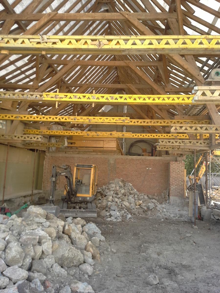 Travaux de démolition avec étayage de charpente, JEBSHEIM