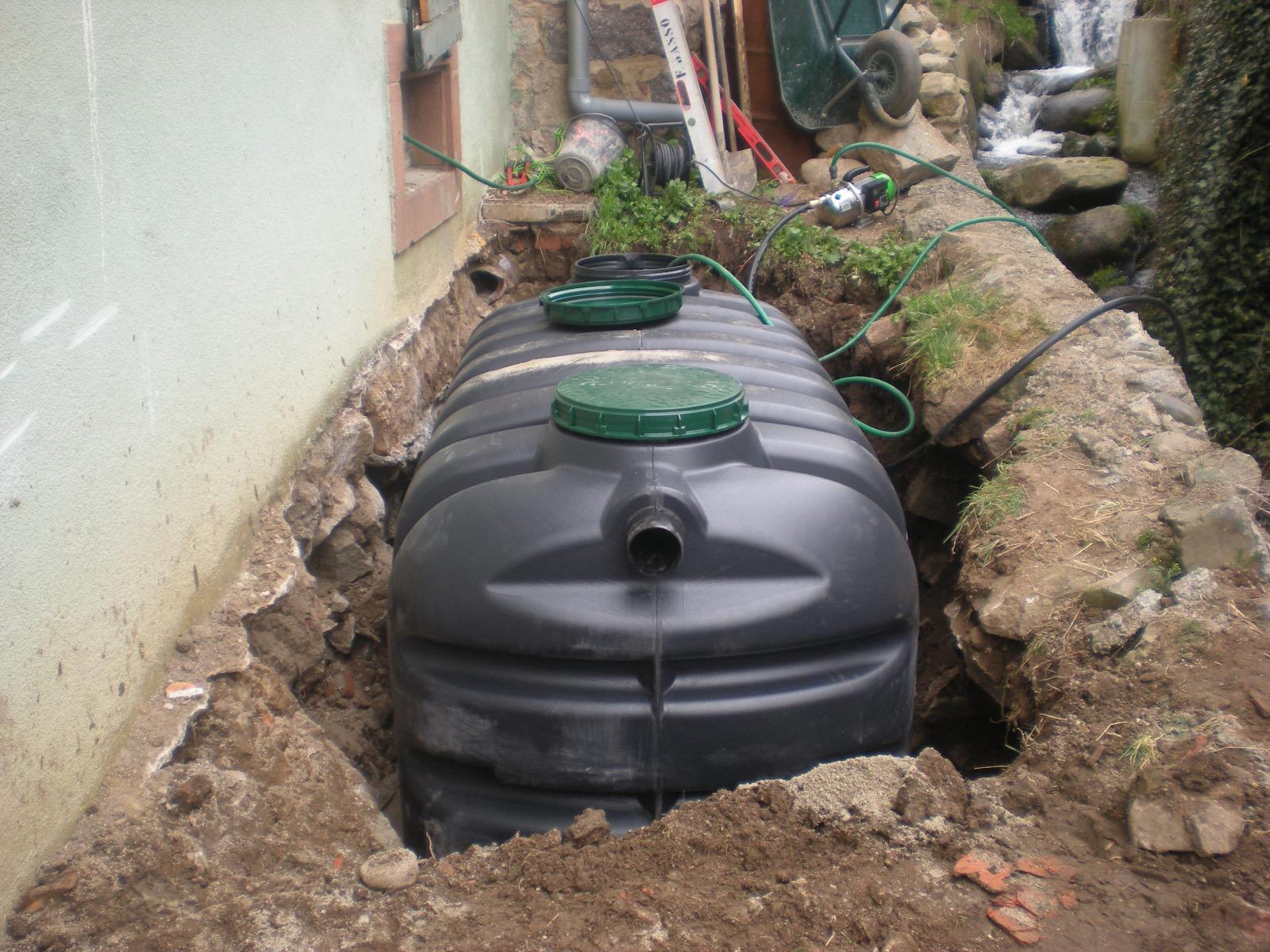 Cuve de récupération des eaux pluviales