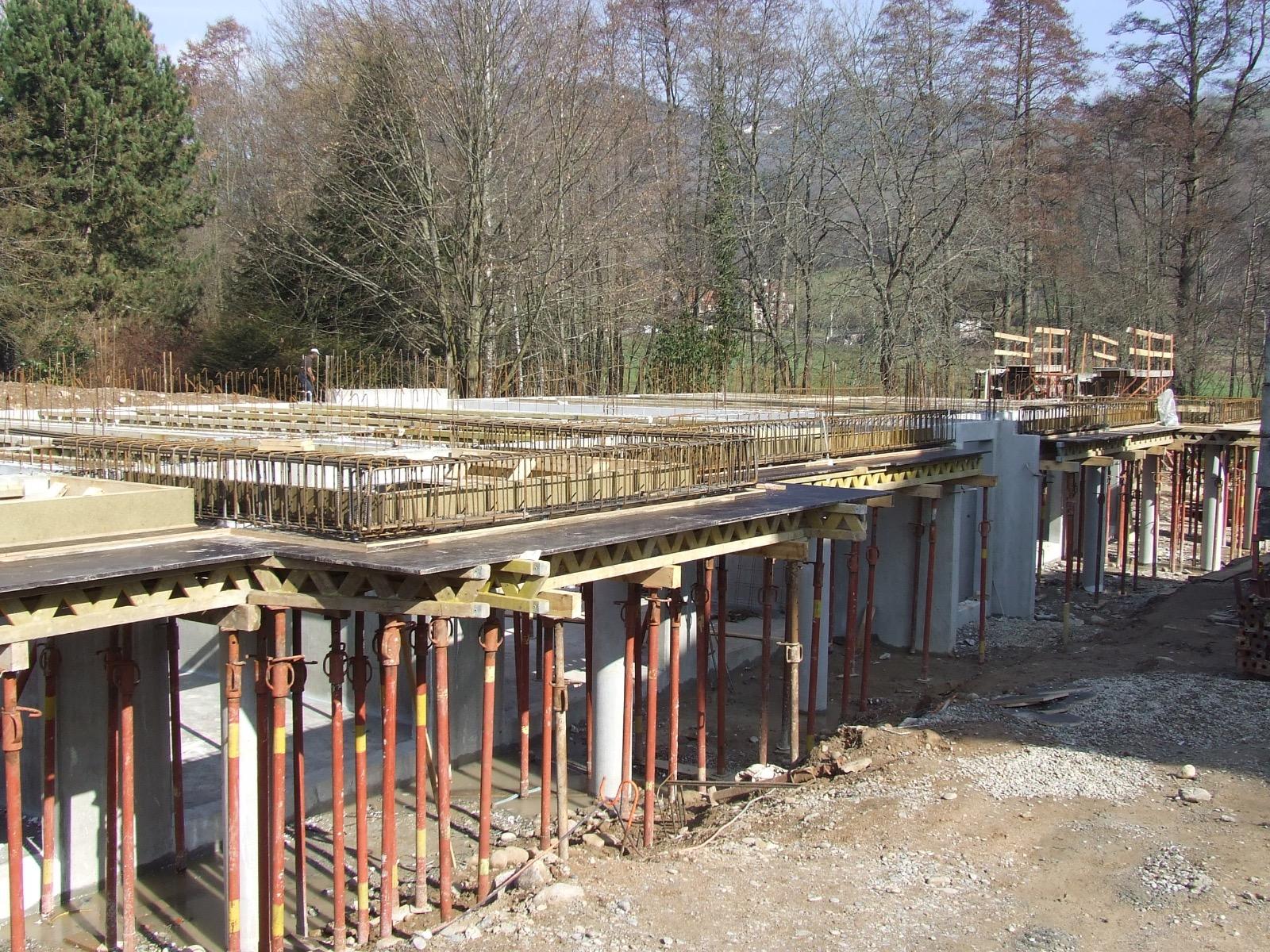 Sous-bassement en béton armé, logements collectifs, vallée de MUNSTER