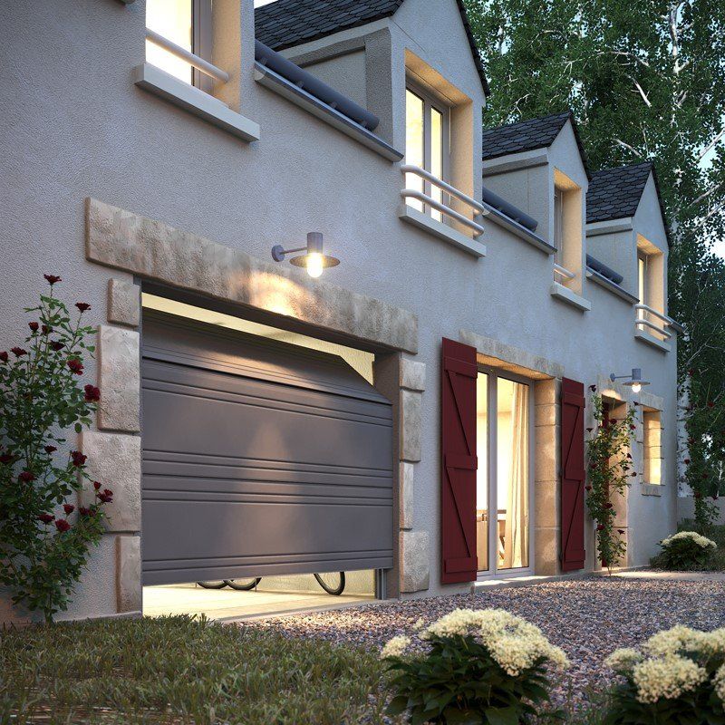 Porte de garage gris