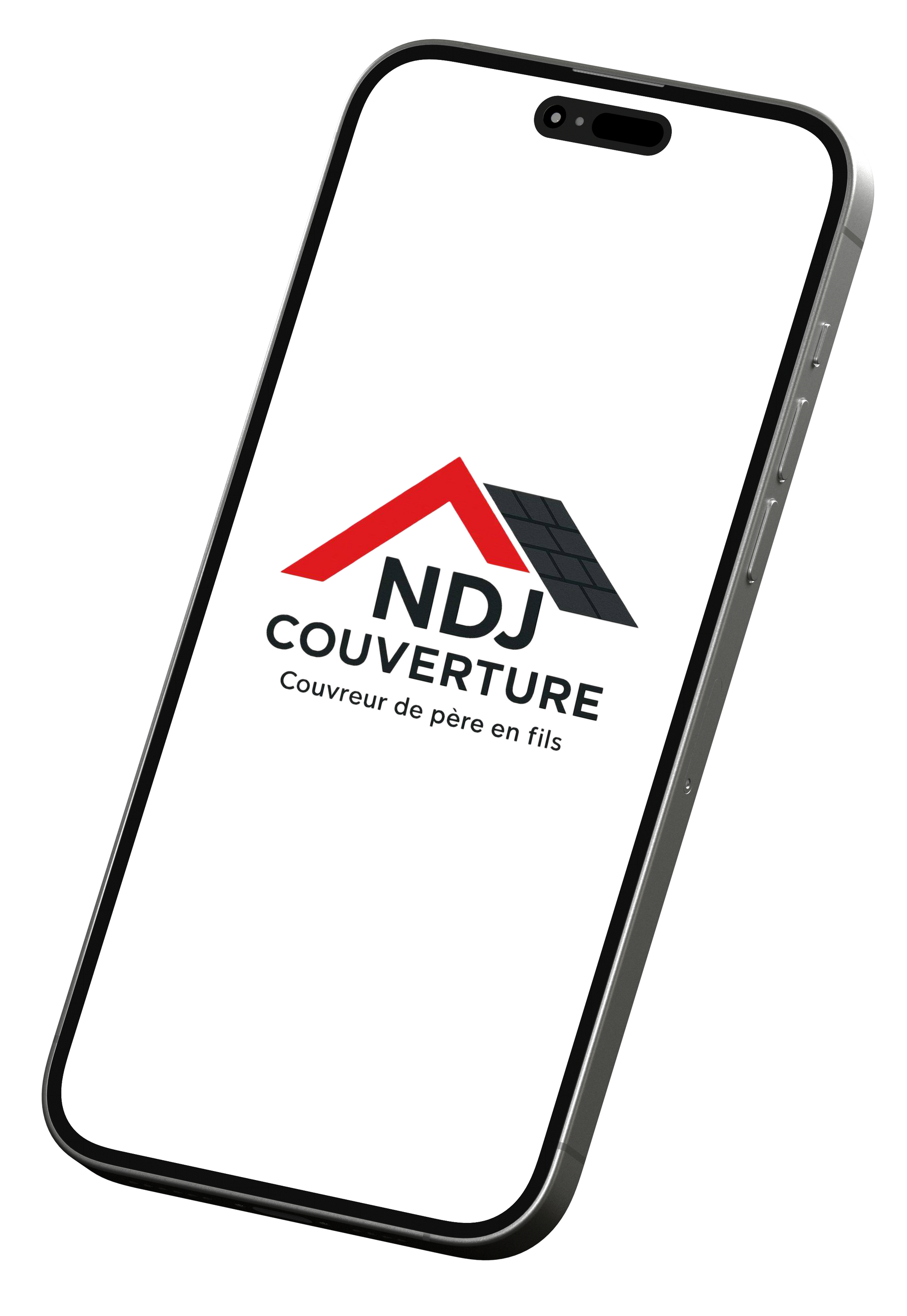 Un téléphone portable avec le logo de NDJ COUVERTURE