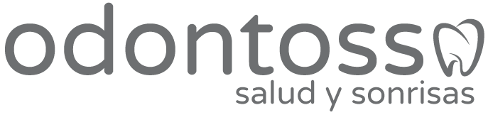 The logo for odontossw salud y sonrisas is gray and white.