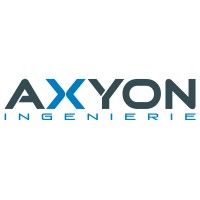 Logo AXYON INGENIERIE avec lettrage stylisé bleu et gris sur fond blanc