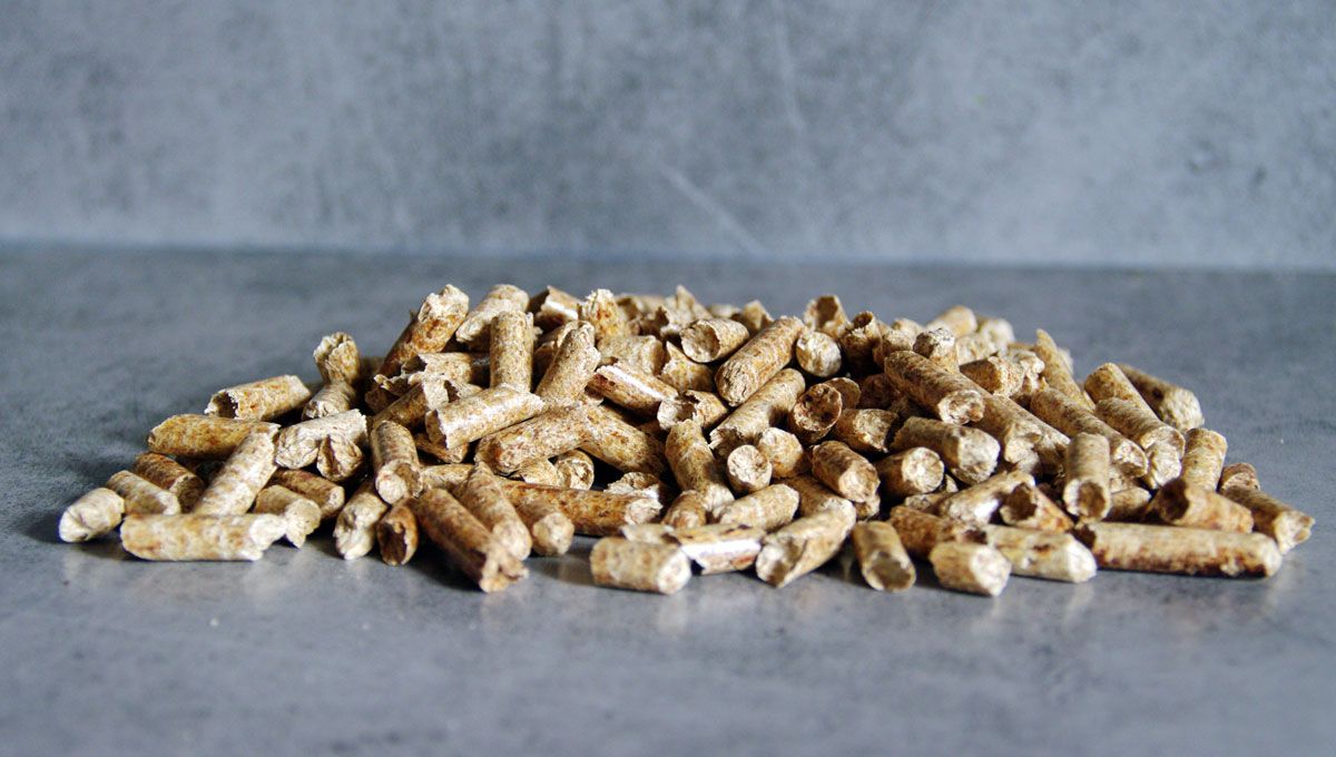 Tas de granulés de bois