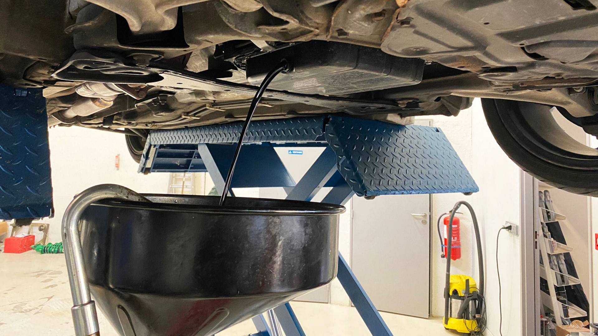 Vidange d'une voiture