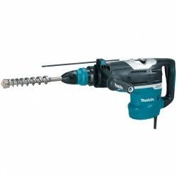 Un trapano a percussione Makita è mostrato su uno sfondo bianco.