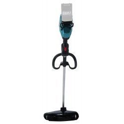 Un tagliabordi a batteria Makita con batteria collegata.