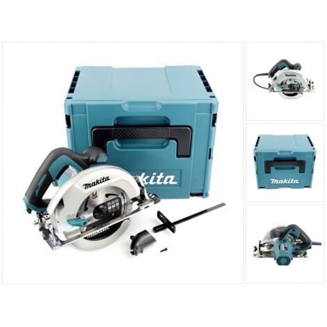 Una sega circolare Makita si trova in una scatola blu.