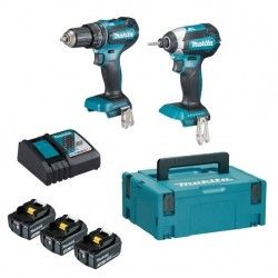 Kit trapano e avvitatore a impulsi brushless Makita da 18 V
