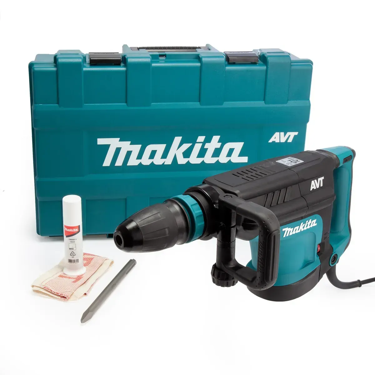 Un martello Makita è in una custodia blu