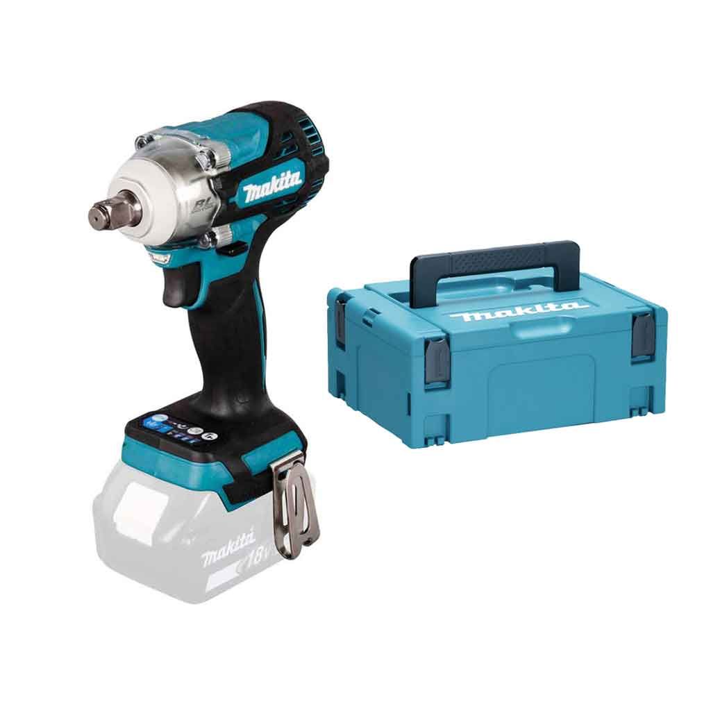 Una chiave a impulsi a batteria Makita con scatola