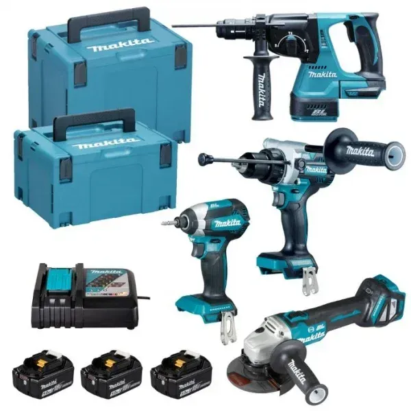 SET ELETTROUTENSILI MAKITA DLX4192TJ A BATTERIA 18V LI-ION
