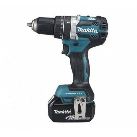 Un trapano a batteria Makita con batteria da 18 V