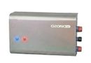 Unidad Silver Ozone 100 con luces indicadoras azules y rojas y conectores laterales.