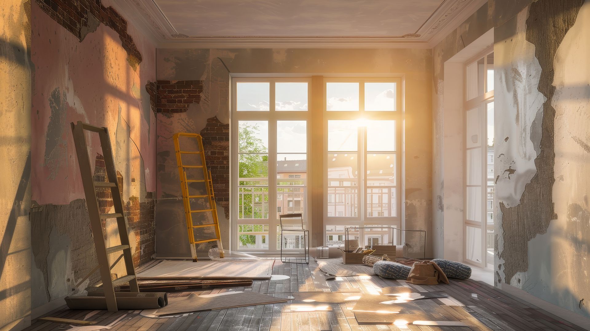 Appartement en rénovation dans un immeuble