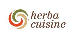 Logo herba cuisine mit buntem Kreiselement