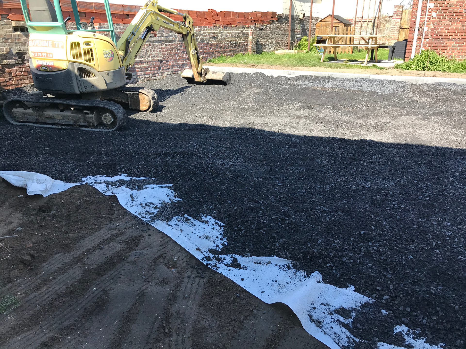 Disposition de gravier