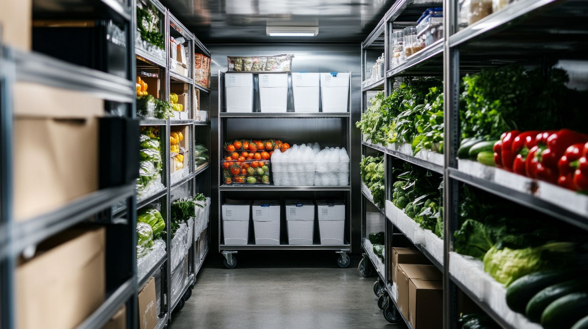 Vitrines d'un supermarché
