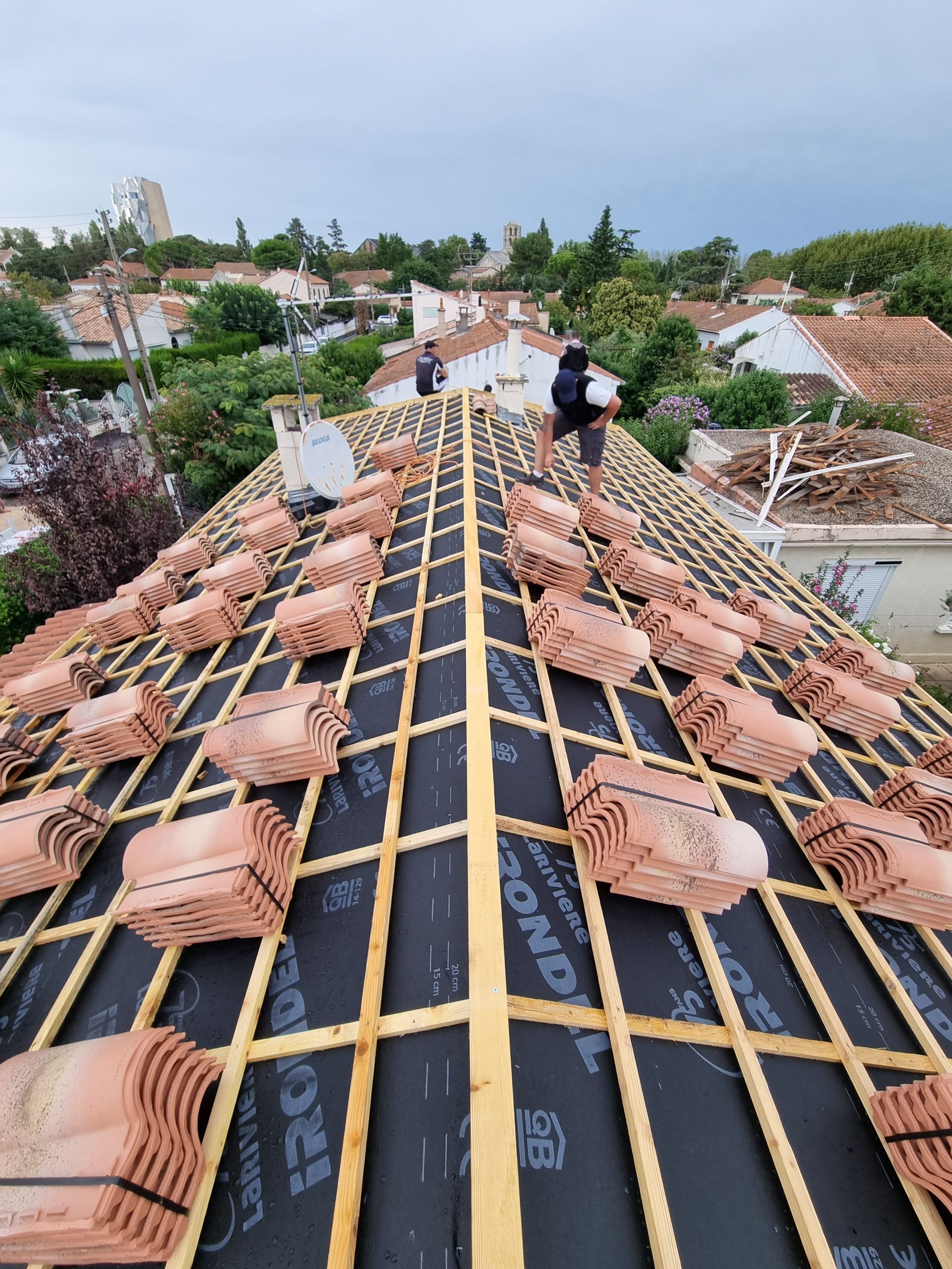 Couverture en construction