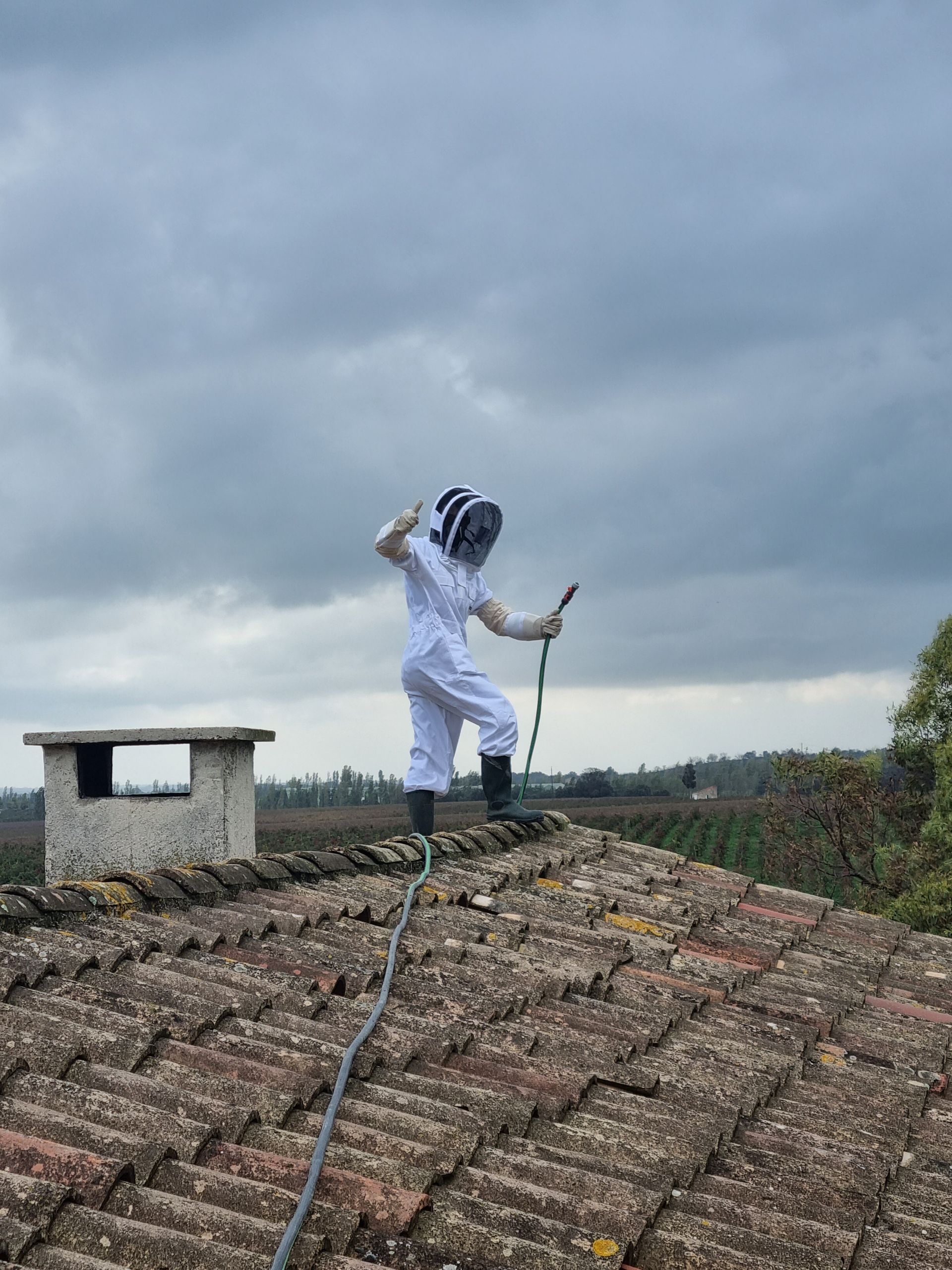 Travaux de nettoyage de couverture