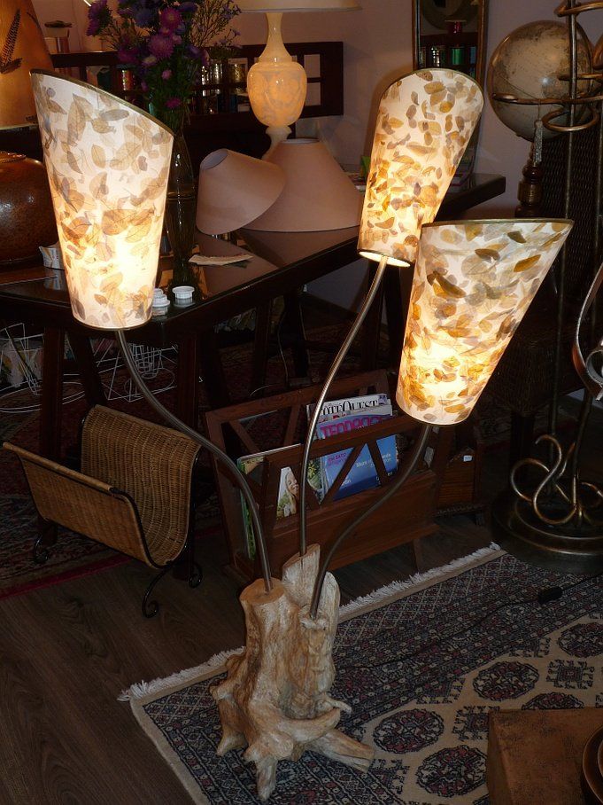 Lampe réalisée par l'Atelier Coup d'Éclat, restauration, création de lampes à Vannes