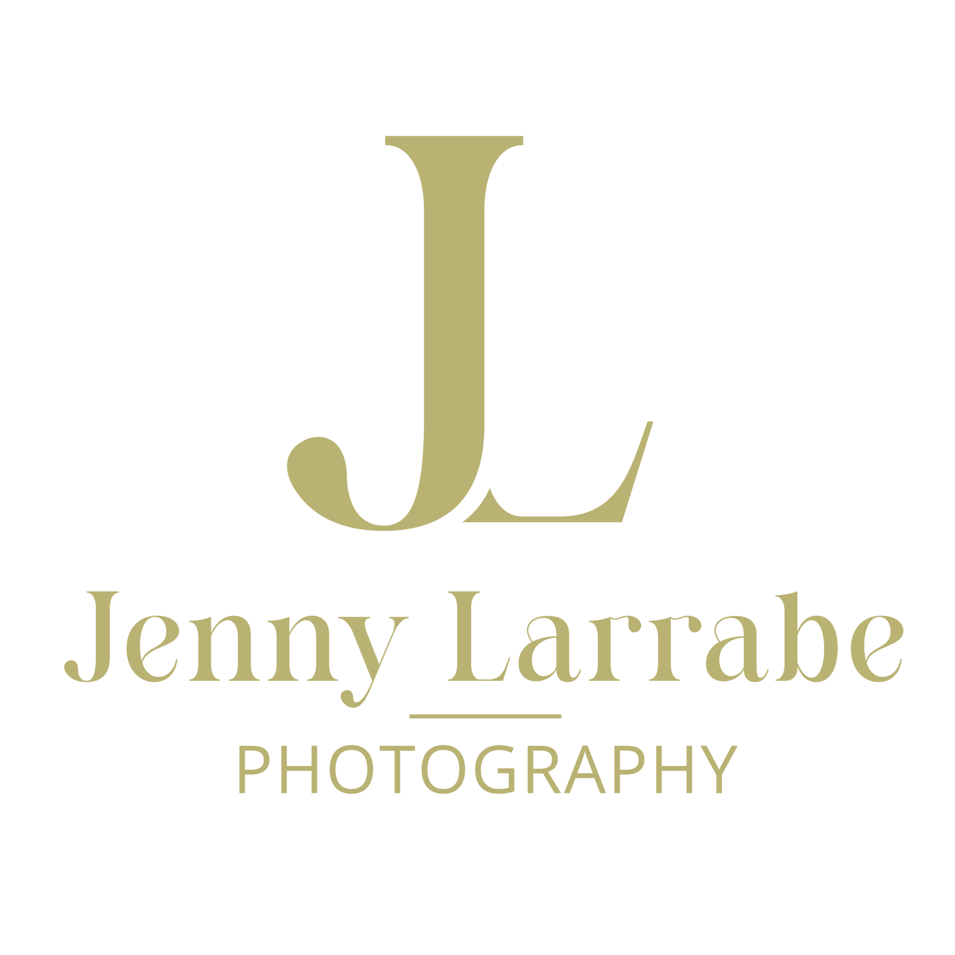 Jenny Larrabe Photography Logo im Quadrat für Footer