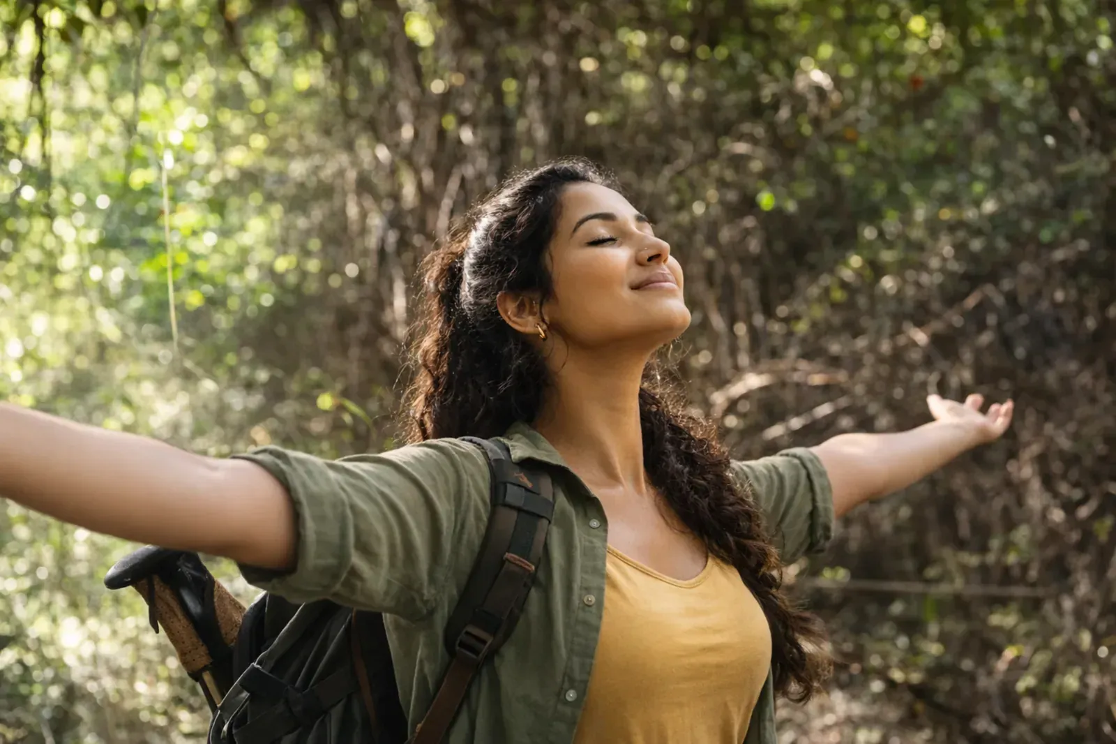 Una persona de cabello rizado se