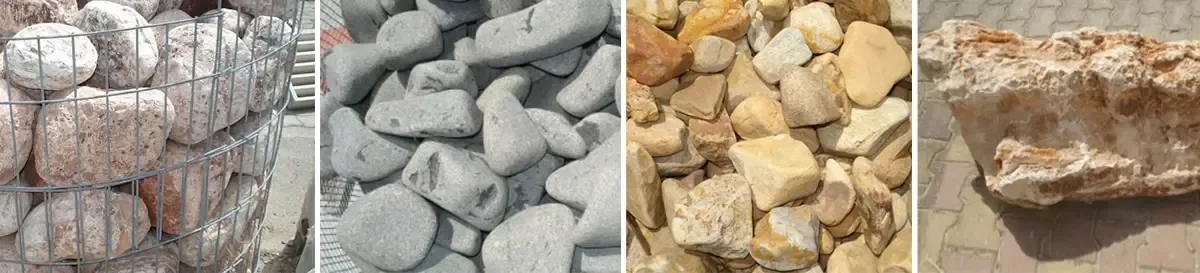 Hay muchos tipos diferentes de rocas en esta imagen.
