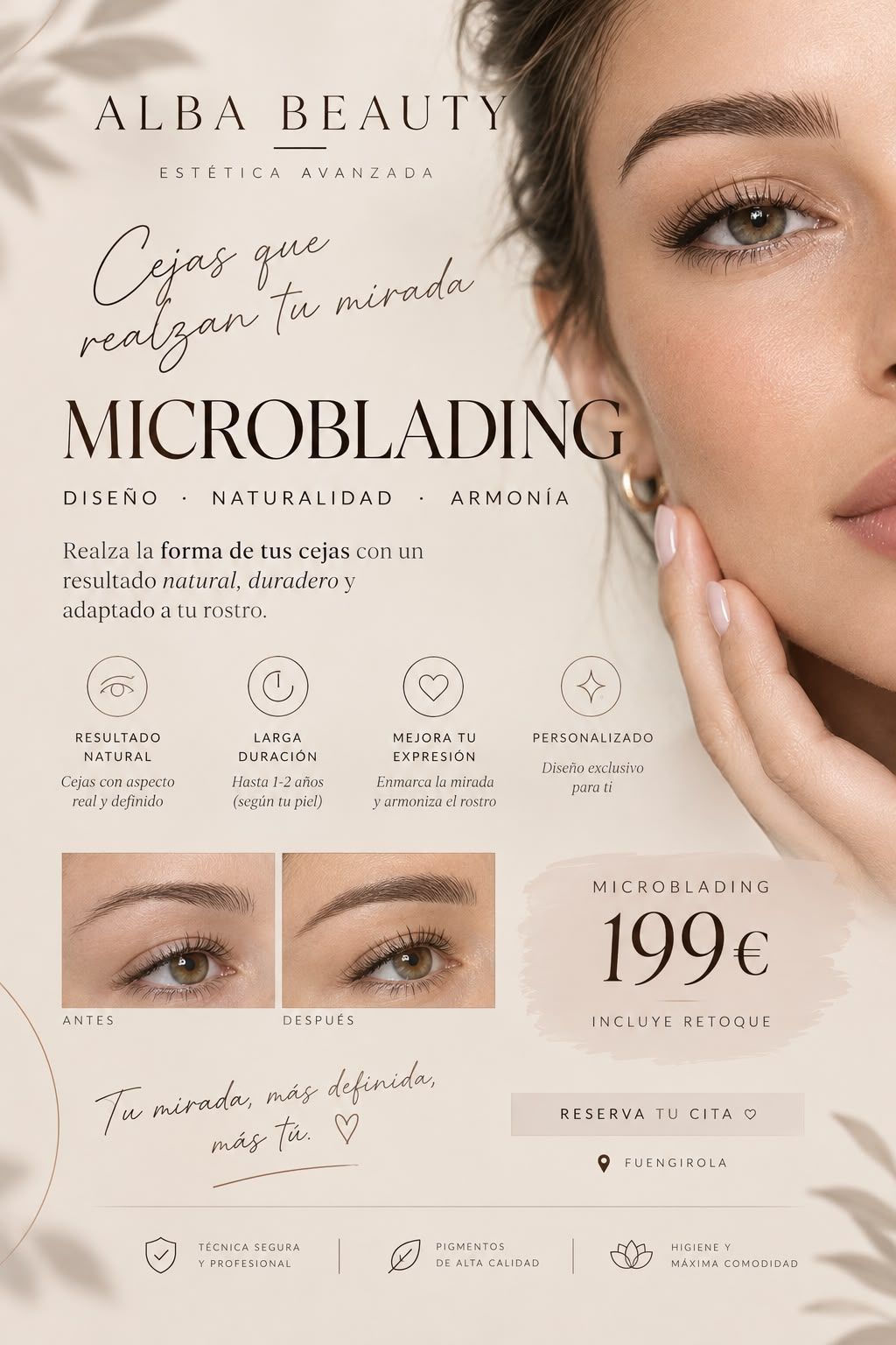Póster promocional de microblading