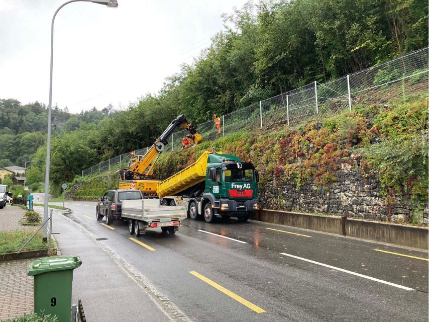 Hangsicherung an einer Strasse