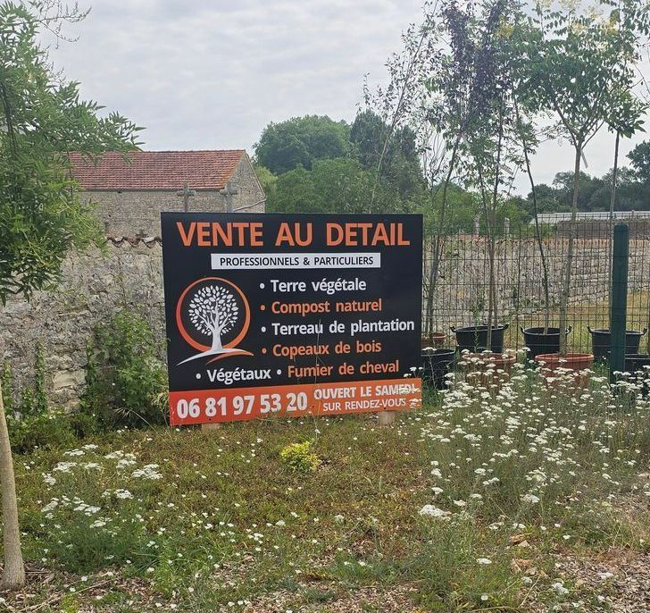 Panneau vente au détail.