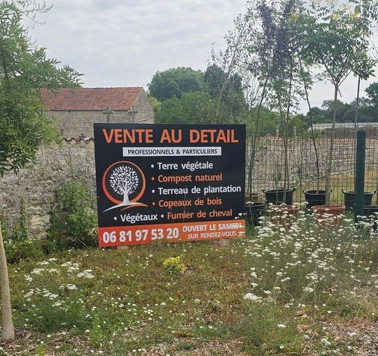 Panneau vente au détail.