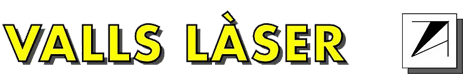 Se muestra un logotipo de Valls Laser sobre un fondo blanco.