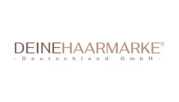 A logo for a company called deine haarmarke.