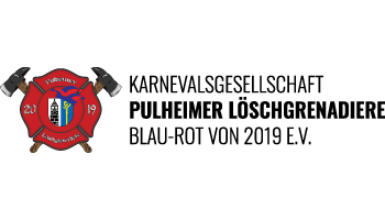 A logo for pulheimer loschgrenadiere blau-rot von 2019 e.v.