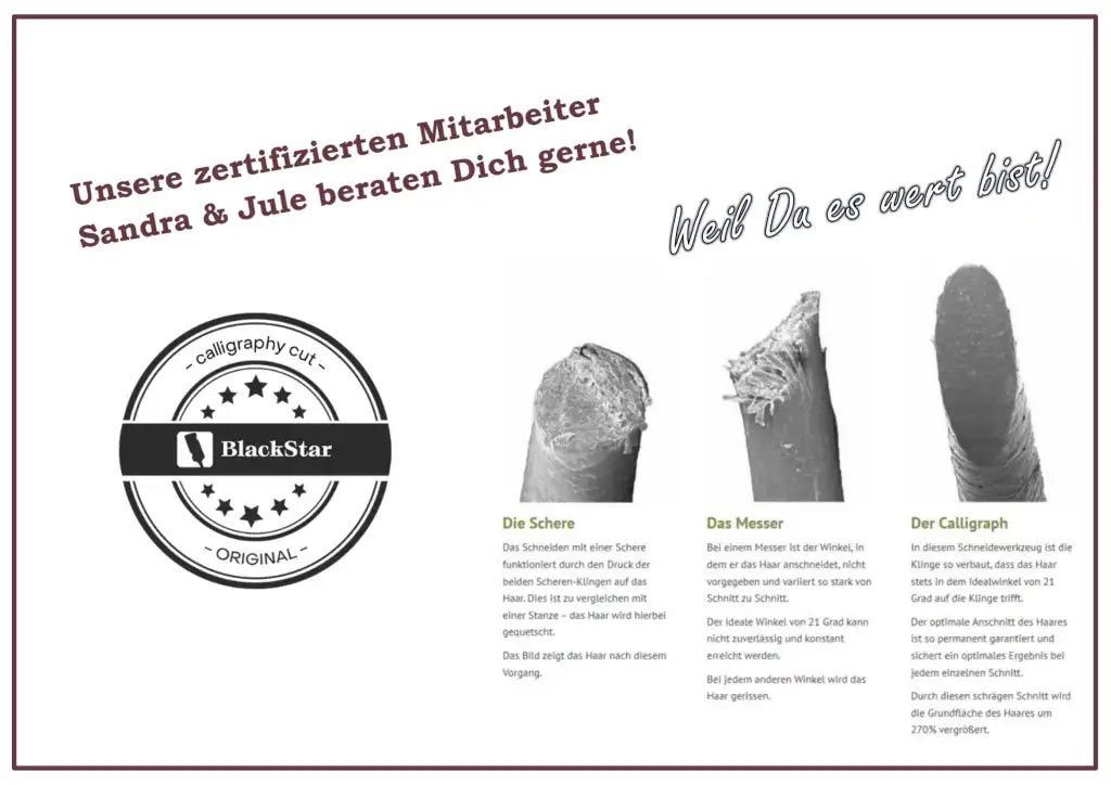 An advertisement for a company called unsere zertifizierten mitarbeiter