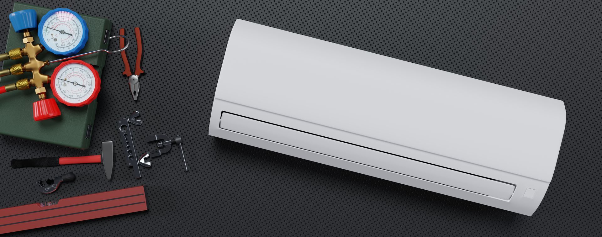 Gros plan sur une cassette de climatiseur posée au sol