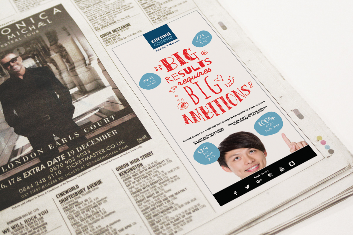 A newspaper page featuring an advertisement for 