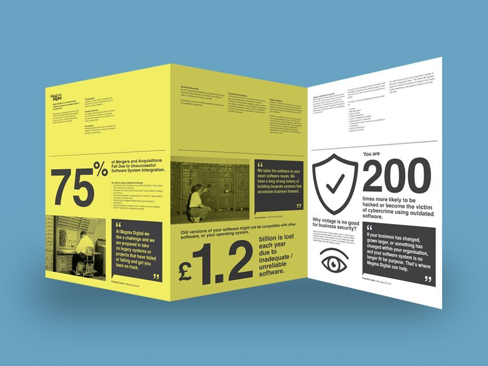 A yellow and white three-panel infographic features statistics, icons, and text related to workplace safety and cost savings.