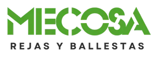 A green and white logo for mecosa rojas y ballestas