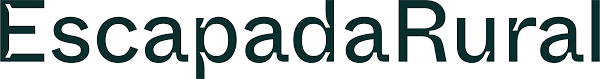 Logotipo de EscapadaRural en texto negro con un pequeño icono de árbol verde sobre las letras.